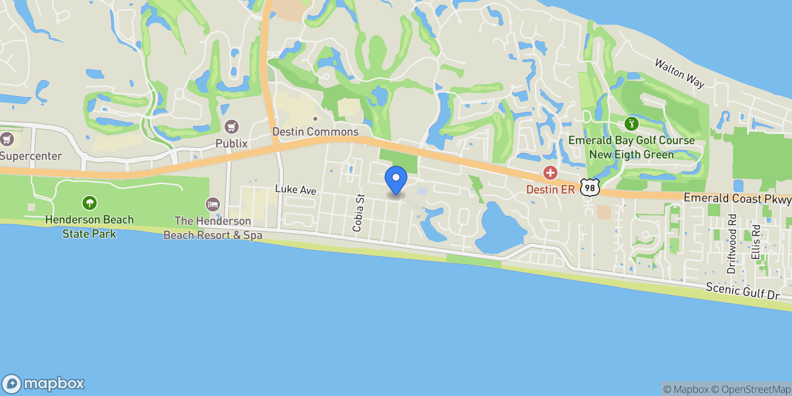 Map showing 4583 Luke Avenue , Destin, FL 32541, Destin, Florida, United States.