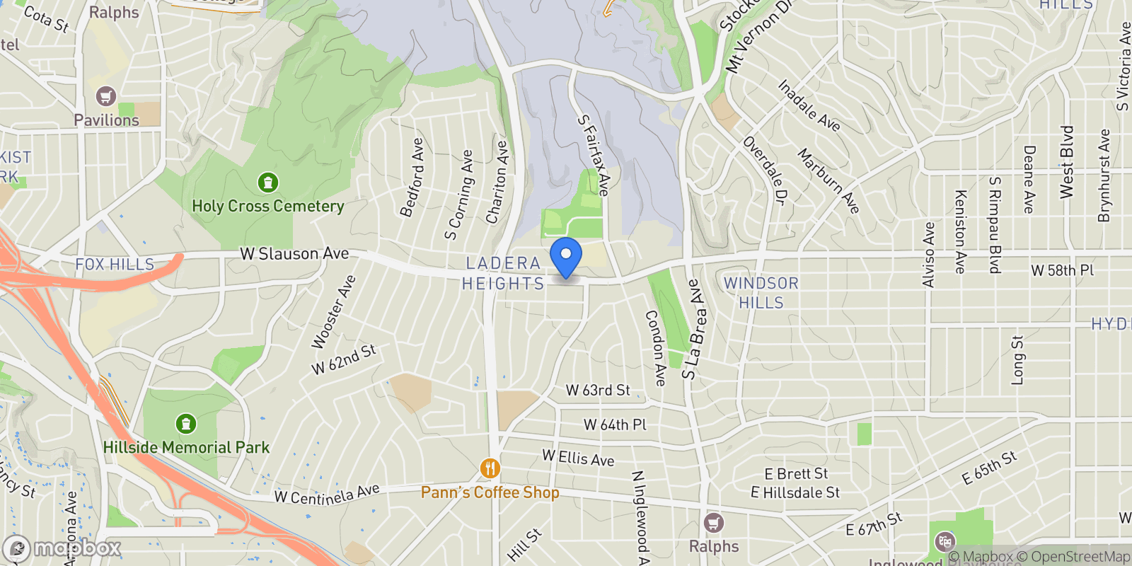 Map showing 5040 W Slauson Avenue, Los Angeles, California, United States.