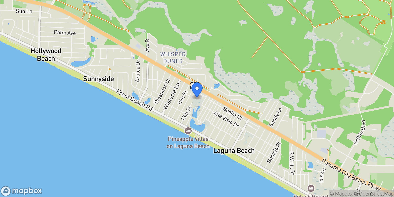 Map showing 19905 Charlie Claude Drive , Panama City Beach, FL 32413, Rosemary Beach, Florida, United States.