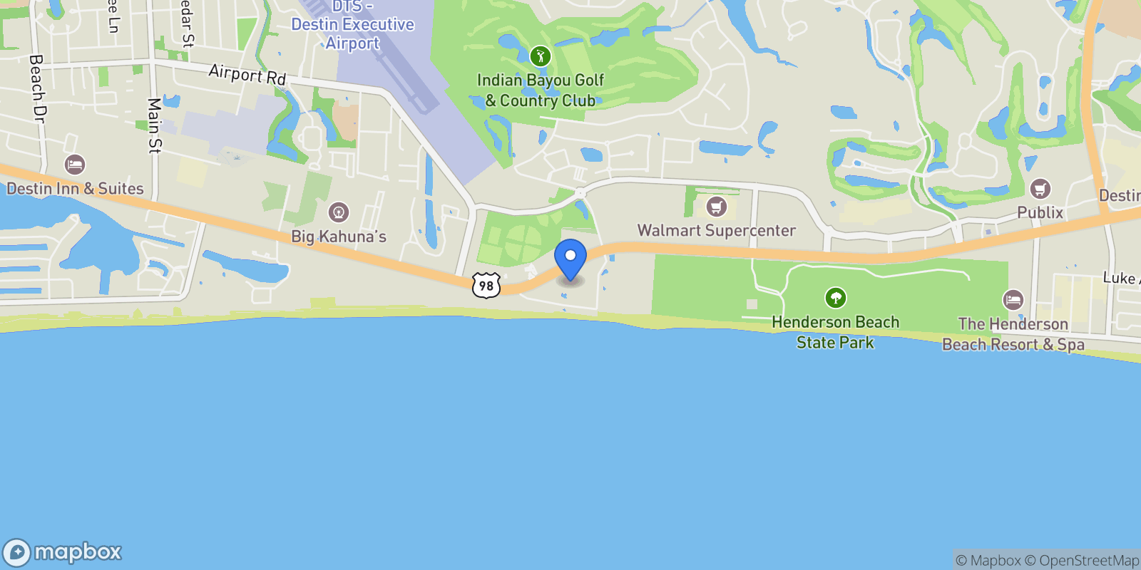 Map showing 1751 Scenic Highway 98 916, Destin, FL 32541, Destin, Florida, United States.