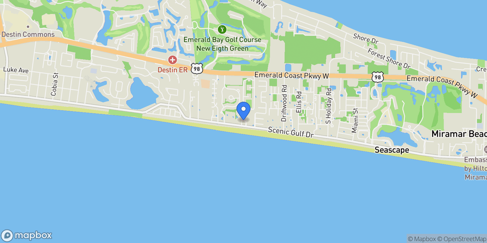 Map showing 25 St. Martin Circle , Miramar Beach, FL 32550, Miramar Beach, Florida, United States.