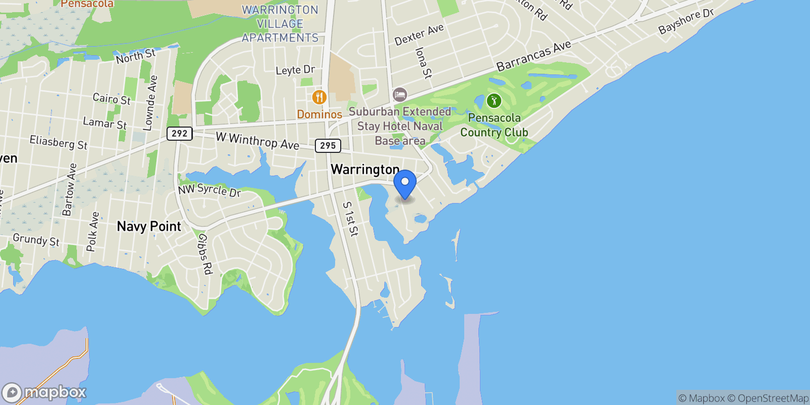 Map showing 416 Creary Street , Pensacola, FL 32507, Pensacola, Florida, United States.