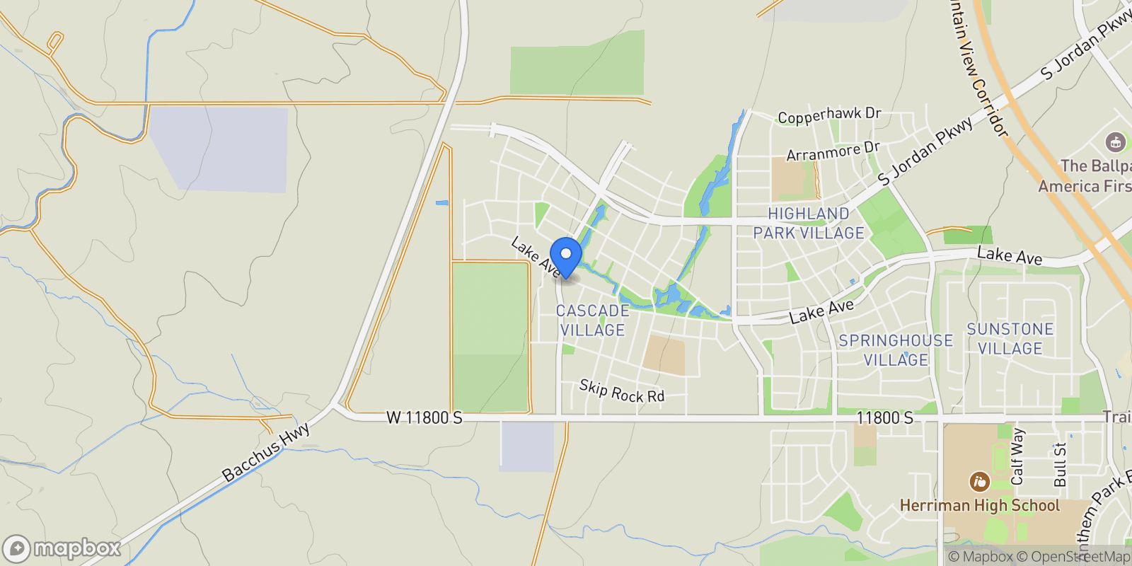 Map showing 11449 S BINGHAM RIM RD, South Jordan, Utah, United States.