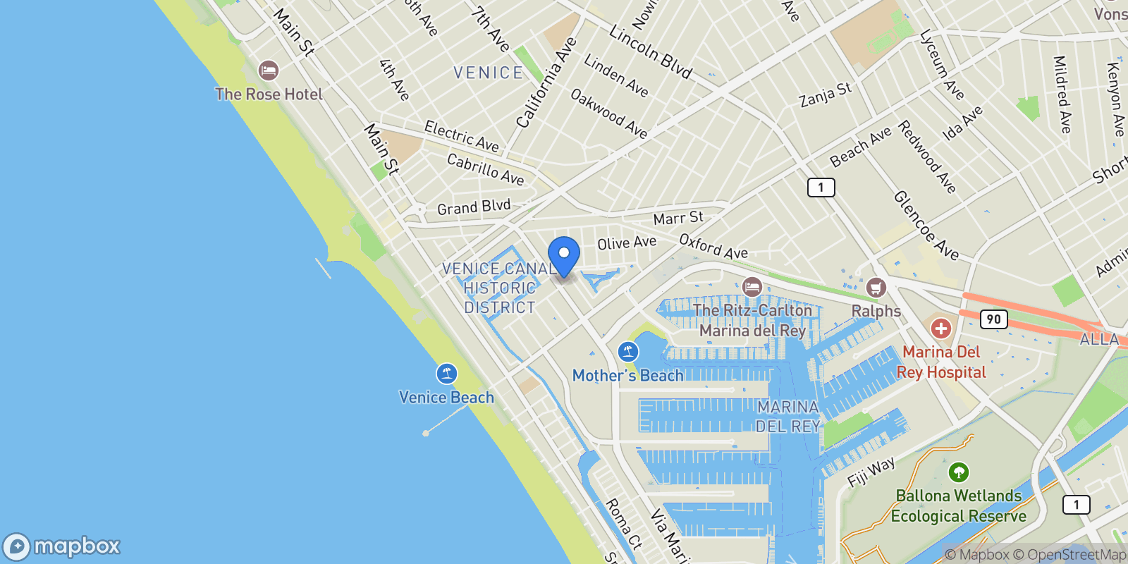 Map showing 547 28th Avenue, Los Angeles, California, United States.