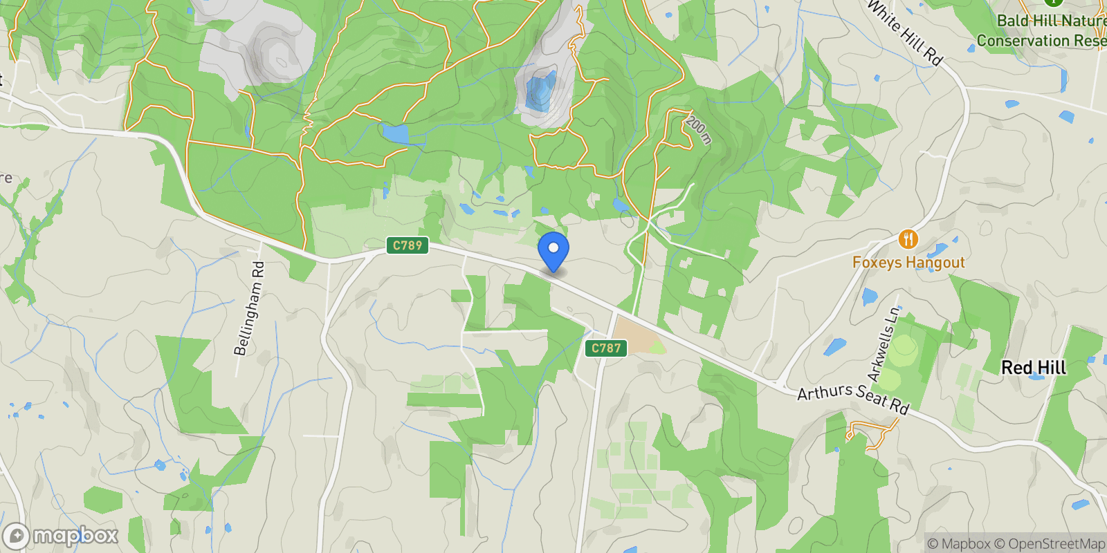Map showing 380-396 Arthurs Seat Road, Red Hill, VIC 3937, Red Hill, Victoria, Australia.