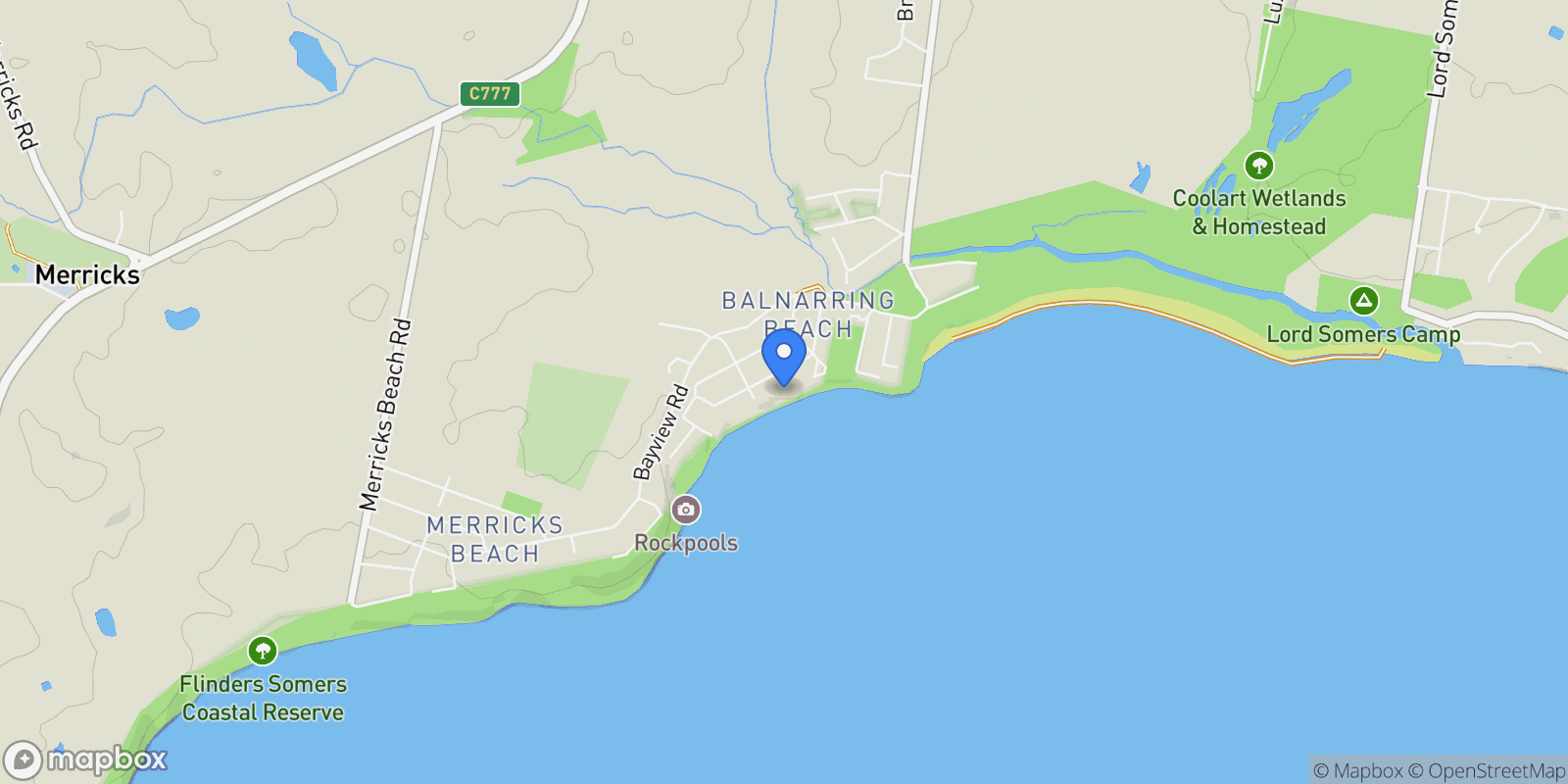 Map showing 16 Tulum Court, Balnarring, VIC 3926, Balnarring, Victoria, Australia.