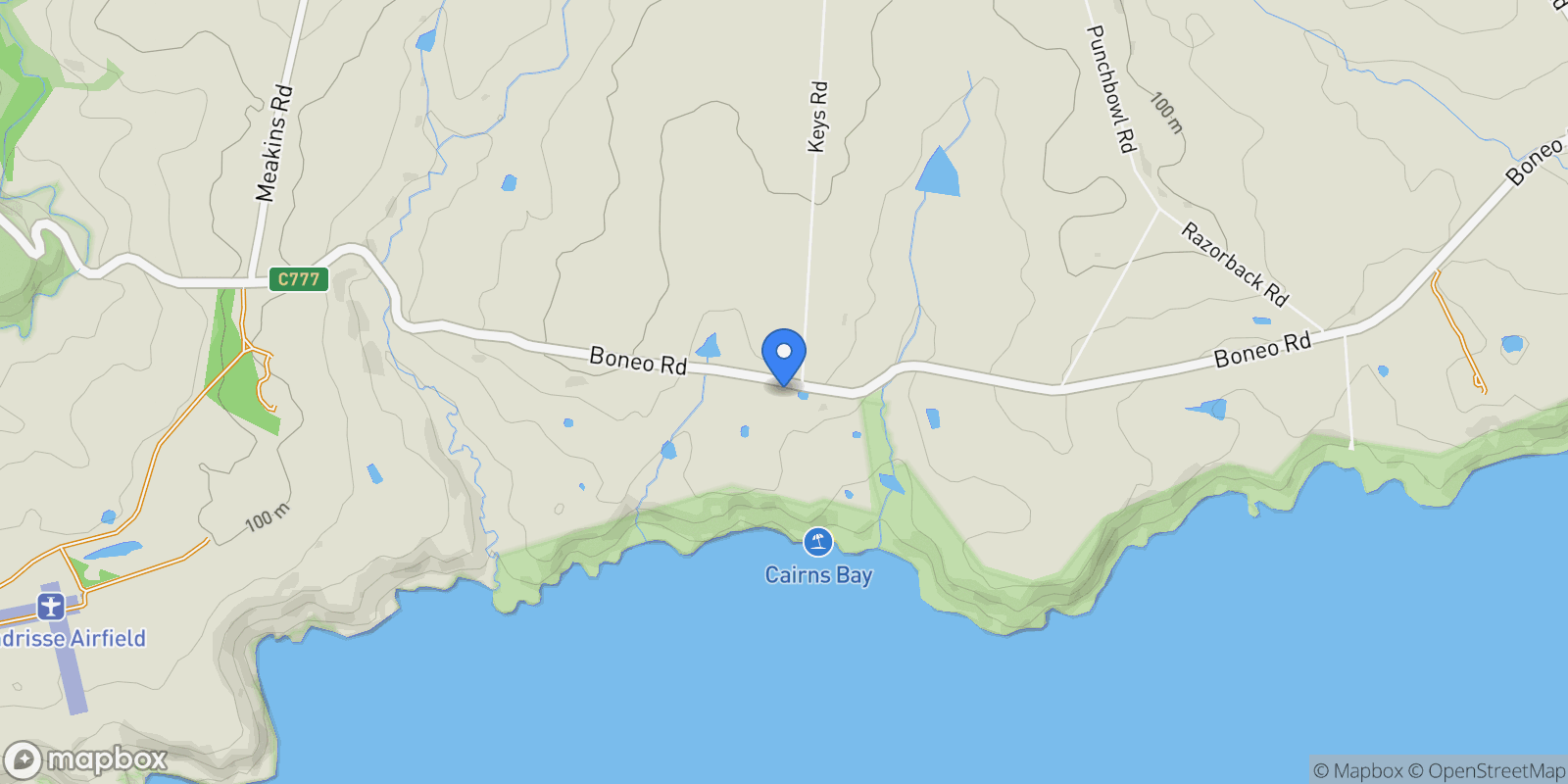 Map showing 1820 Boneo Road, Flinders, VIC 3929, Flinders, Victoria, Australia.