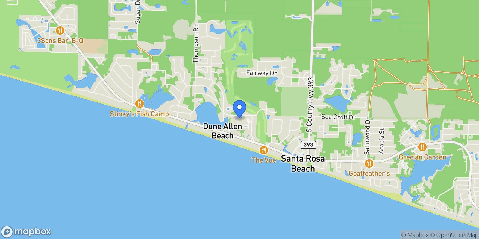 Map showing 41 Martha's Lane , Santa Rosa Beach, FL 32459, Santa Rosa Beach, Florida, United States.