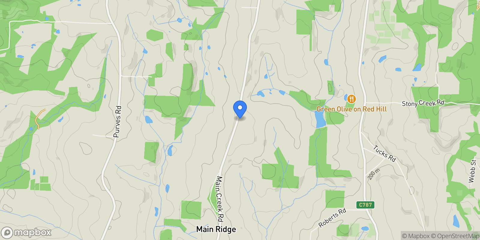 Map showing 255 Main Creek Road , Main Ridge, VIC 3928, Main Ridge, Victoria, Australia.