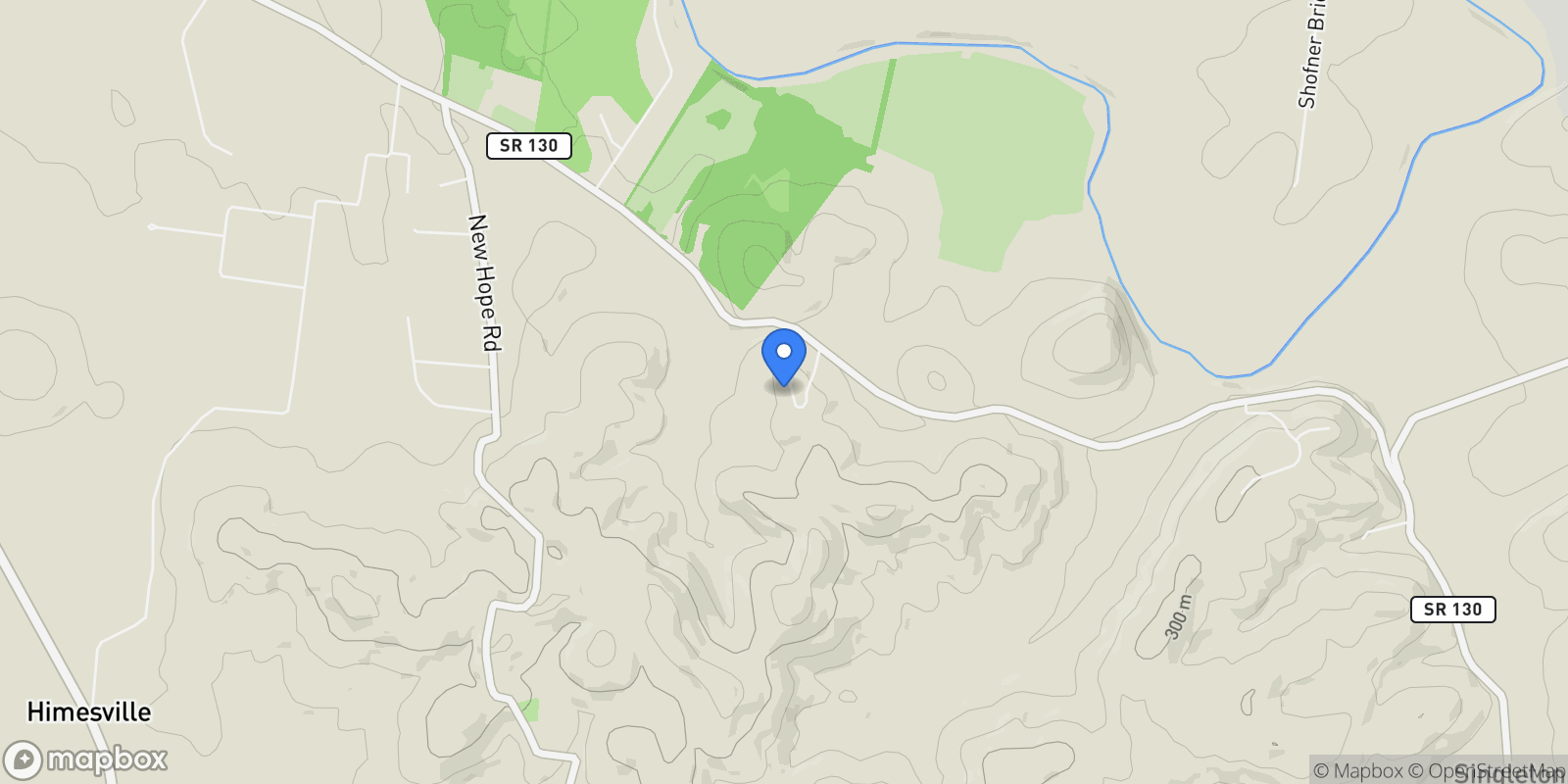 Map showing 119 Crestland Cir, Shelbyville, Tennessee, United States.