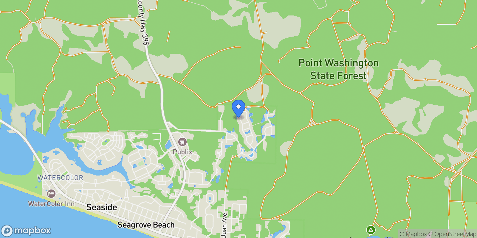 Map showing 305 Flatwoods Forest Loop, Santa Rosa Beach, FL 32459, Santa Rosa Beach, Florida, United States.