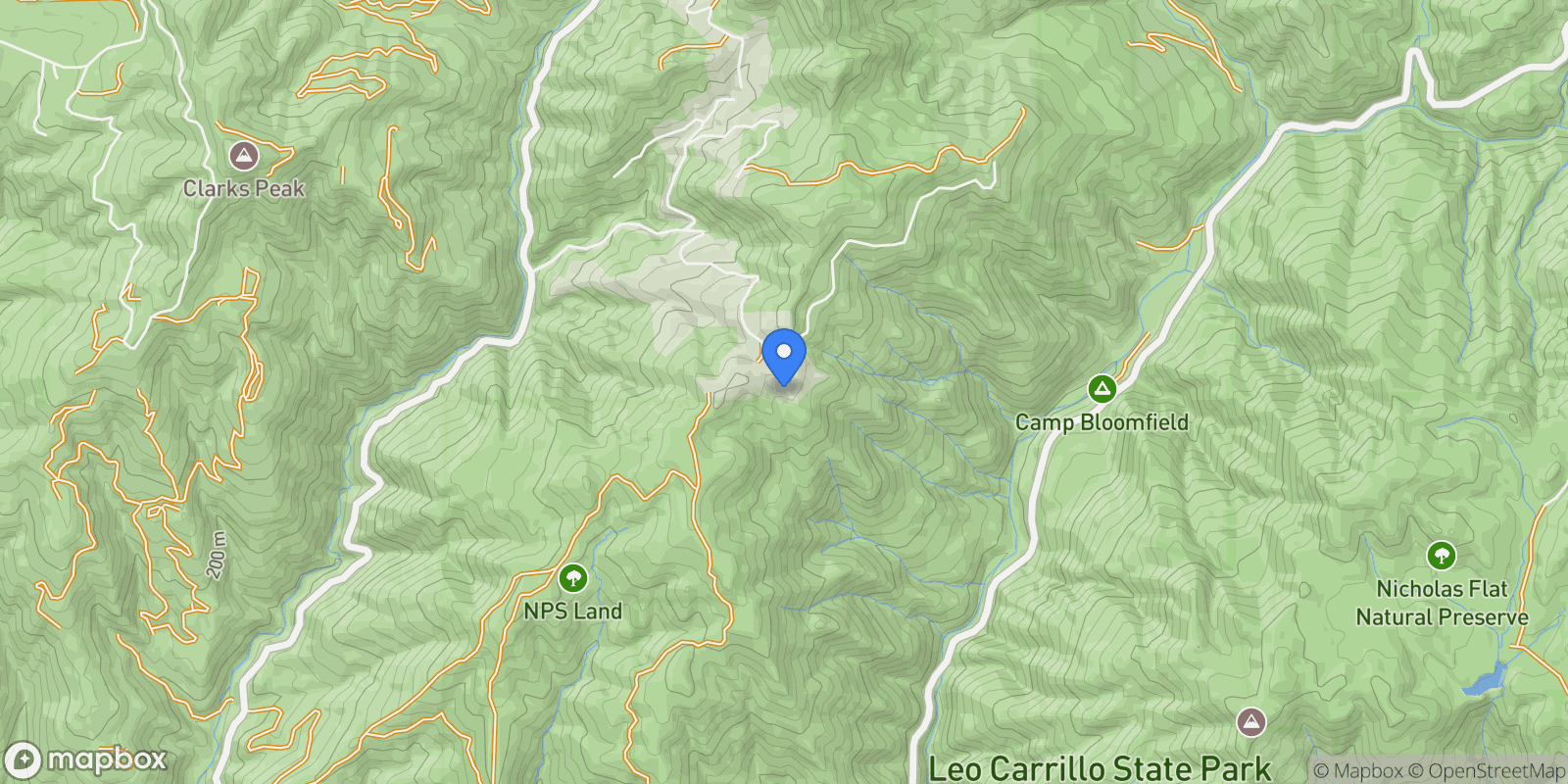 Map showing 10502 Yellow Hill Road, Malibu, California, United States.