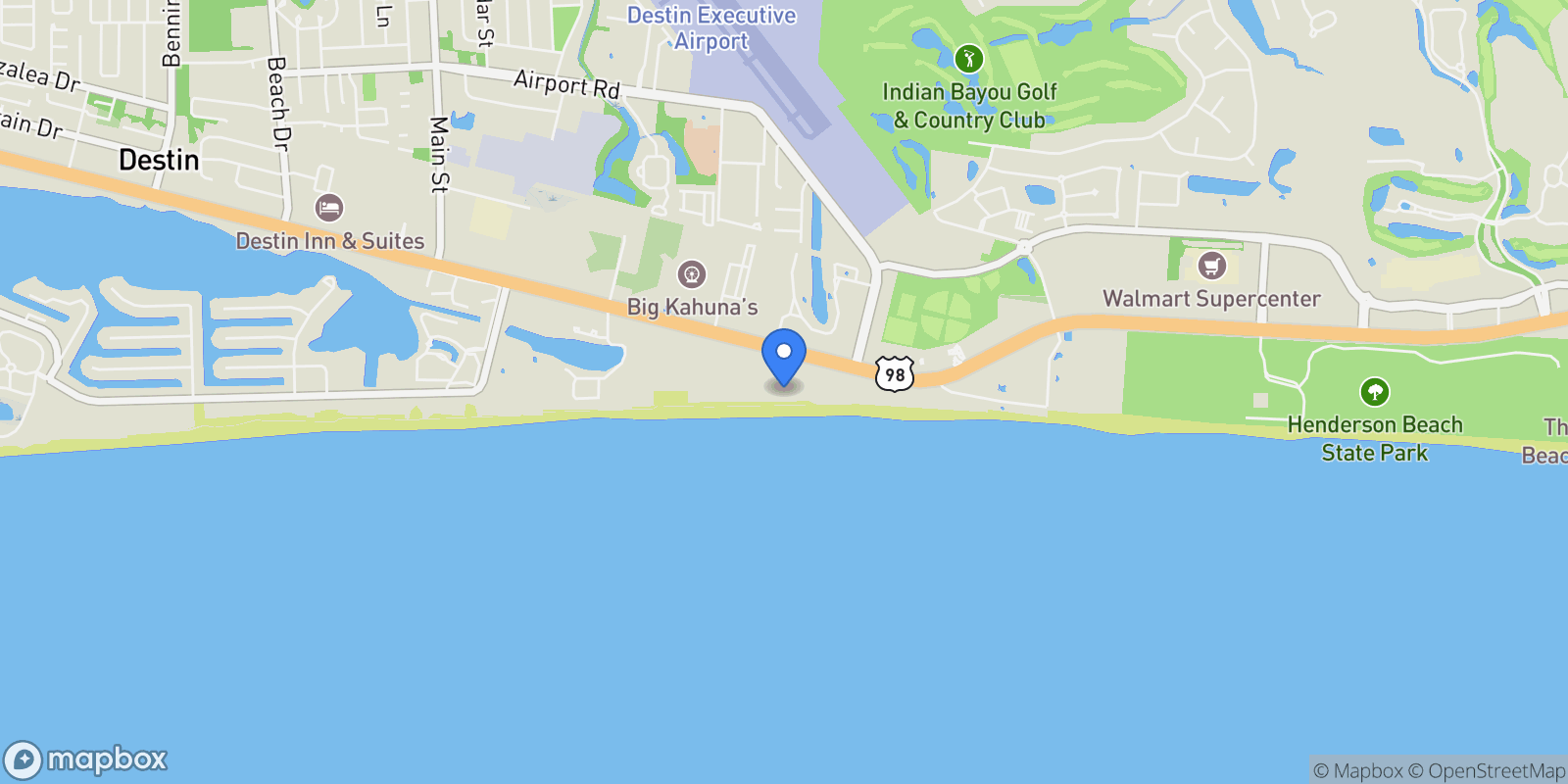 Map showing 1040 U.S. Highway 98 511, Destin, FL 32541, Destin, Florida, United States.