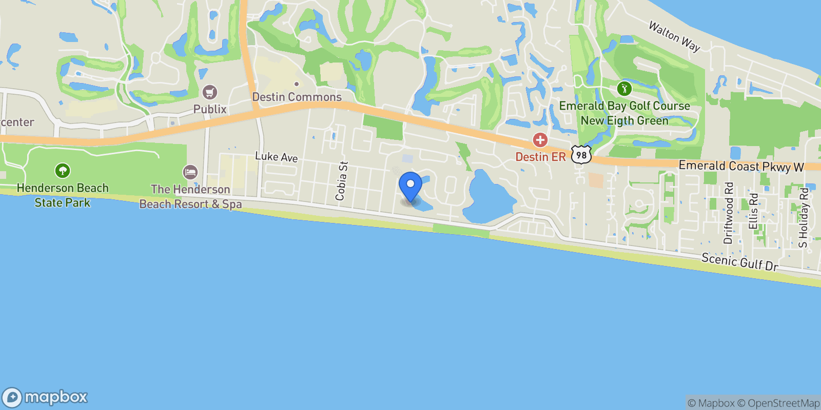 Map showing 57 Kokomo Row , Destin, FL 32541, Destin, Florida, United States.