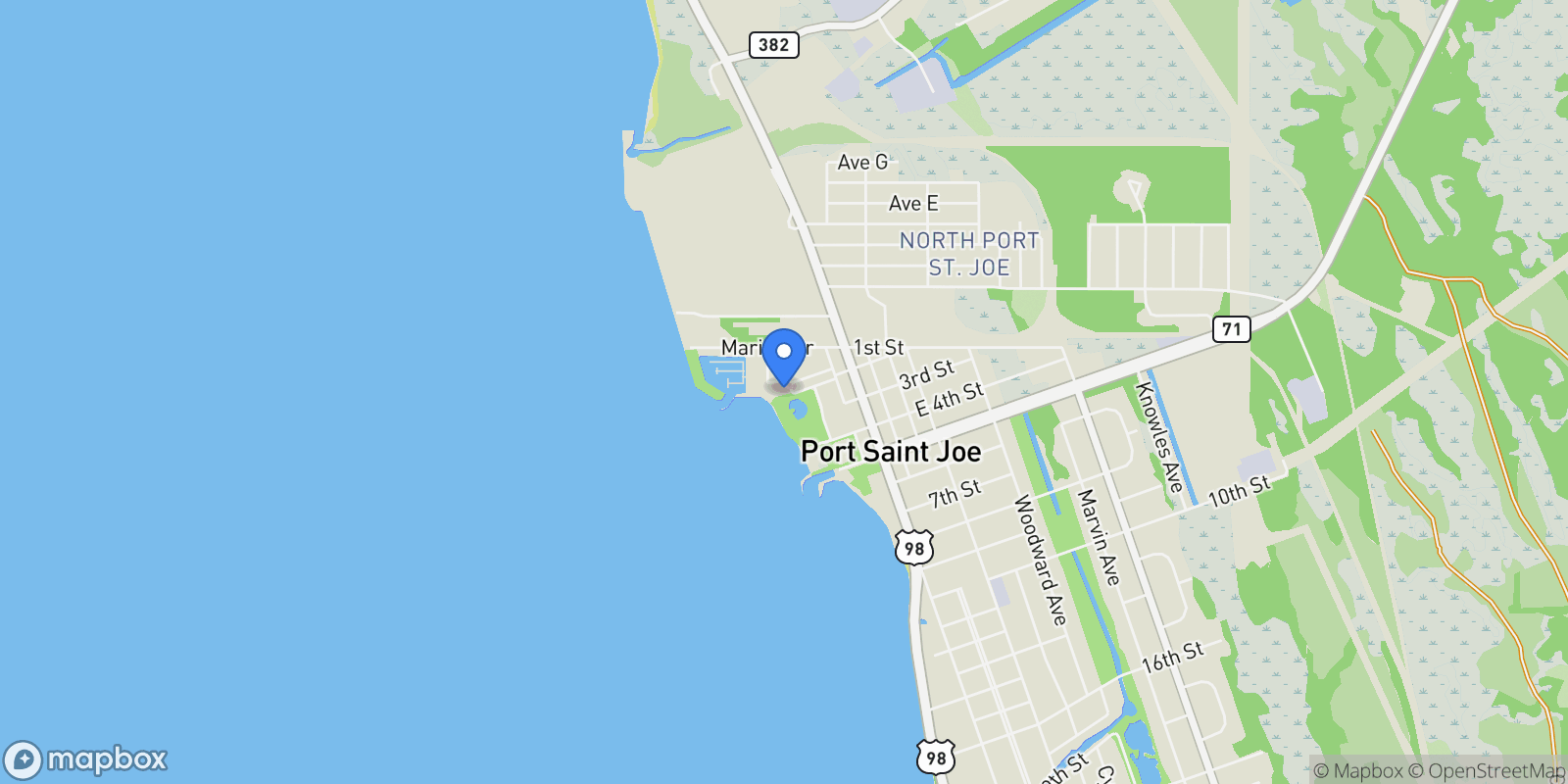 Map showing 278 Dockside Drive, Port St. Joe, Florida, United States.