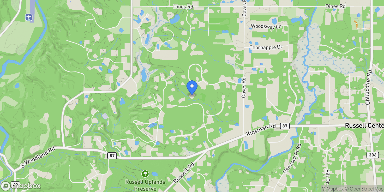 Map showing 14869 Trappers Trail, Russell, OH, 44072, USA, Novelty, Ohio, United States.