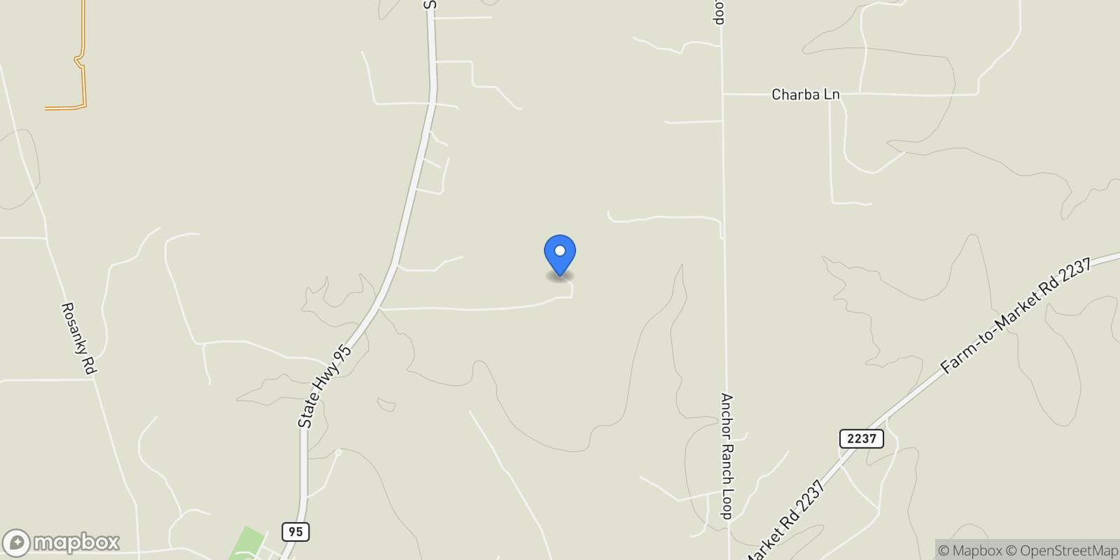 Map showing 13831 Tx-95 Highway, Flatonia, Texas, United States.