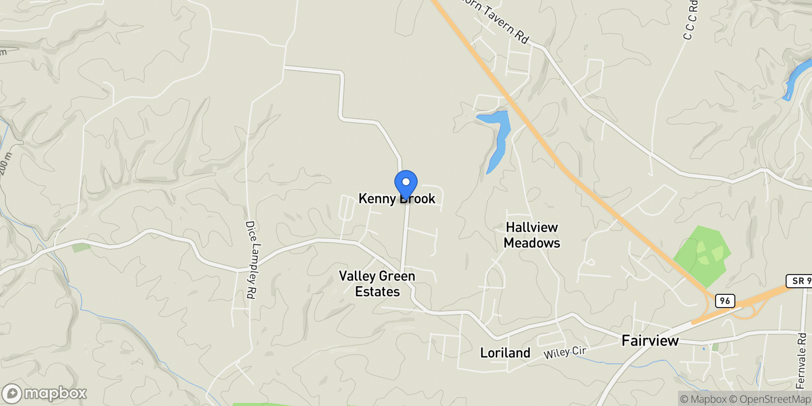 Map showing 7279 Northwest Hwy, Bon Aqua, Tennessee, United States.