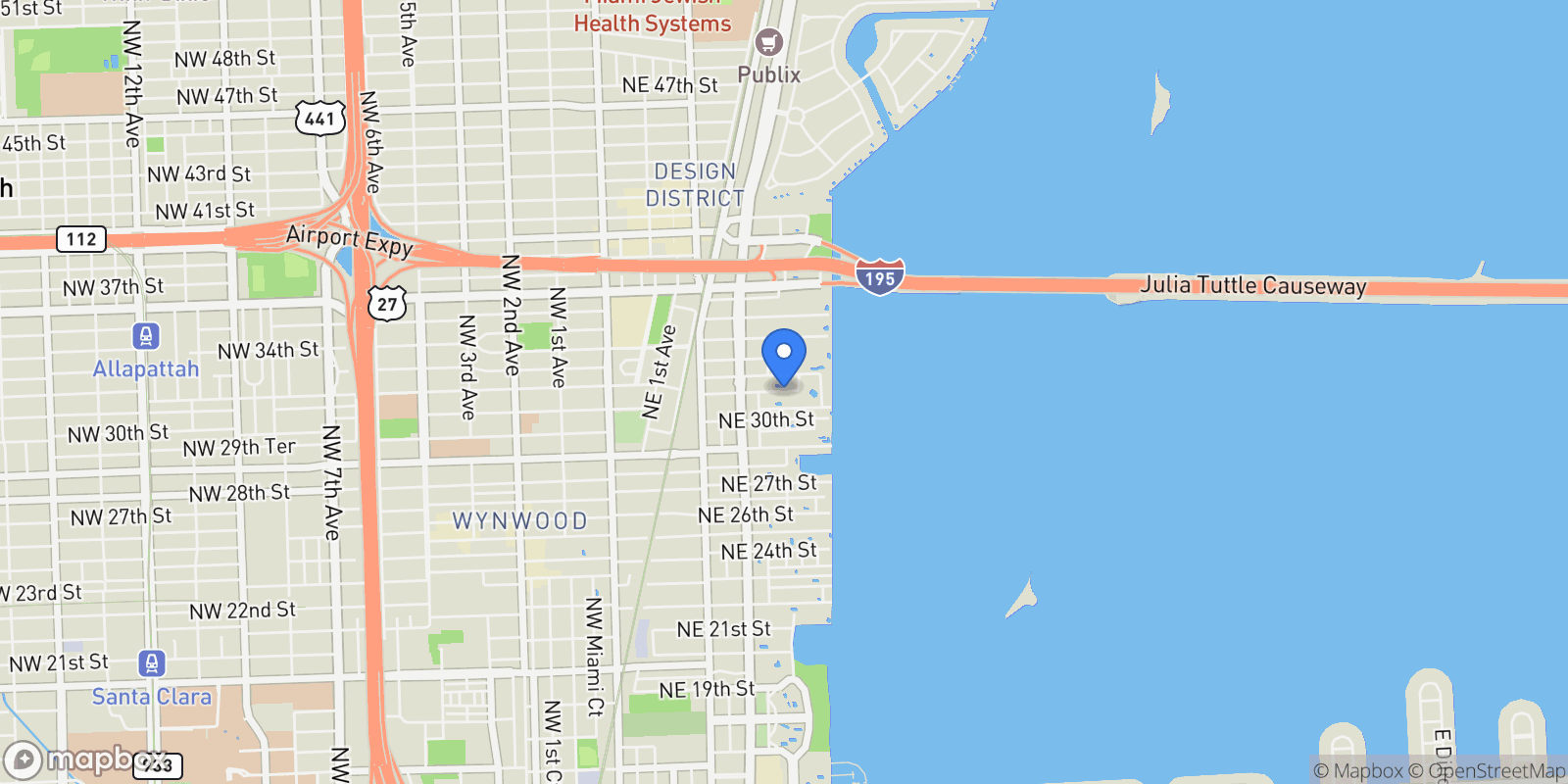 Map showing 480 NE 31 St 3101, Miami, Florida, United States.