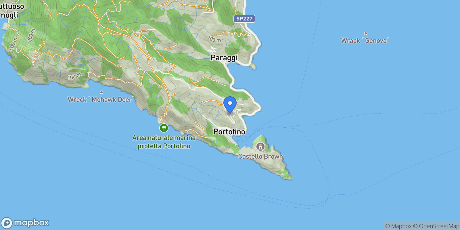 Map showing Liguria, Italy.