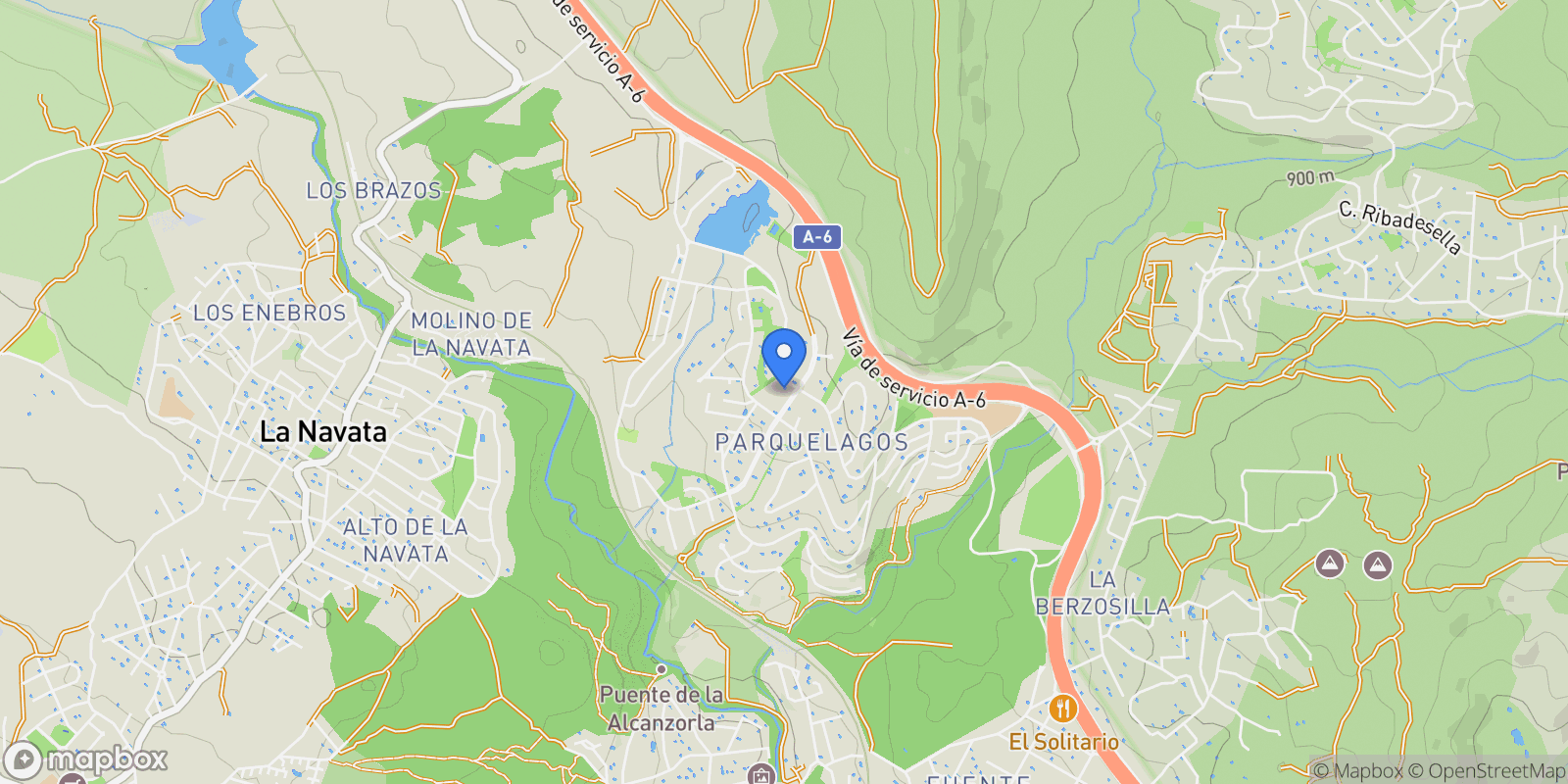 Map showing Parquelagos - Puente Nuevo, Galapagar, MADRID, Galapagar, Galapagar, Community of Madrid, Spain.