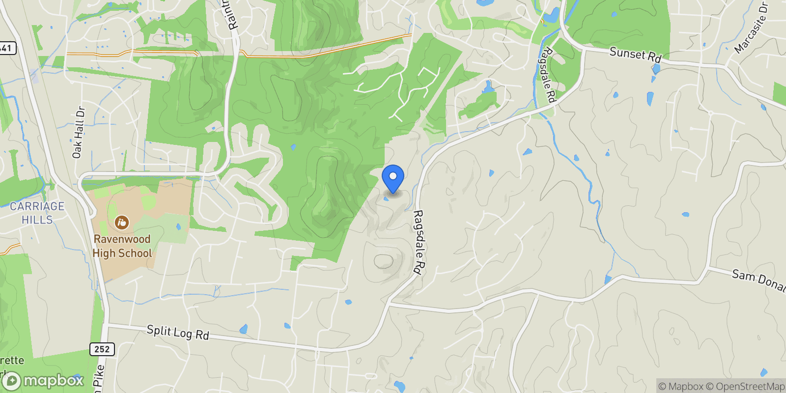 Map showing 1941 Dartmouth Drive, Nashville, Tennessee, United States.