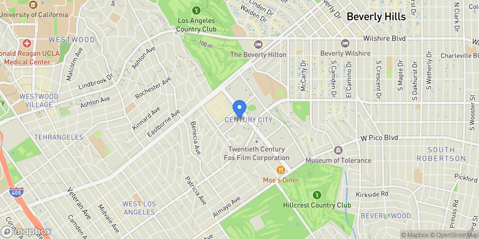 Map showing 211 W Elm Ct #6E, Los Angeles, California, United States.