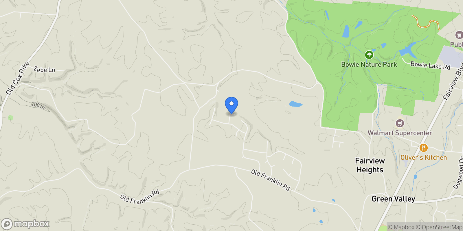 Map showing 7322 Buckhorn Ct, Bon Aqua, Tennessee, United States.