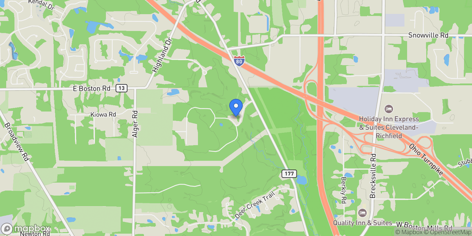 Map showing 5055 Timber Edge Drive, Richfield, OH, 44286, USA, Richfield, Ohio, United States.