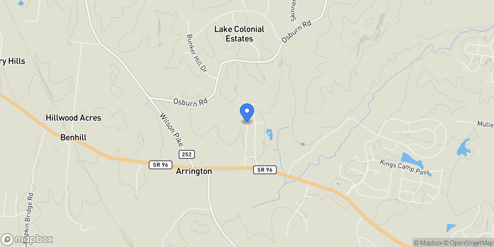 Map showing 5158 High Park Hill Dr N, 37014, Tennessee, United States.
