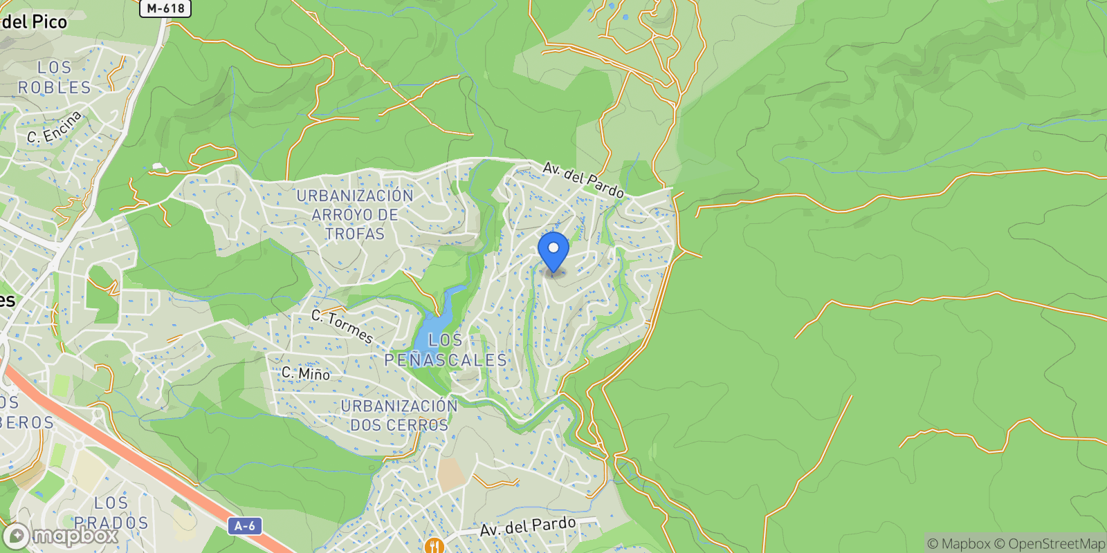 Map showing El Monte, Torrelodones, MADRID, Torrelodones, Torrelodones, Community of Madrid, Spain.