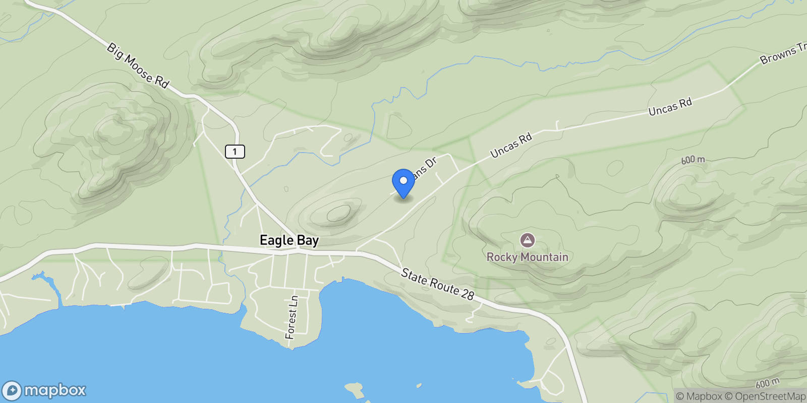 Map showing 13 Uncas Road, Inlet, NY 13360, Inlet, New York, United States.