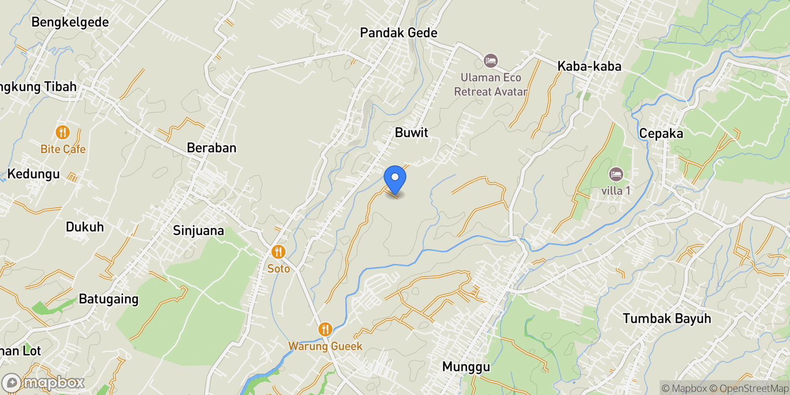 Map showing Buwit, Kediri, Tabanan Regency, Bali, Indonesia, Tabanan, Bali, Indonesia.