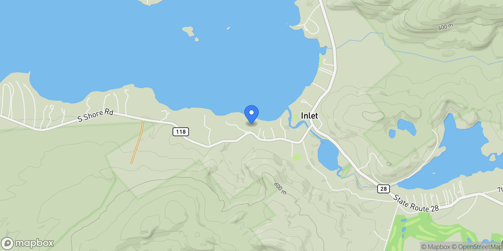 Map showing 6 Neodak Shores, Inlet, NY 13360, Inlet, New York, United States.