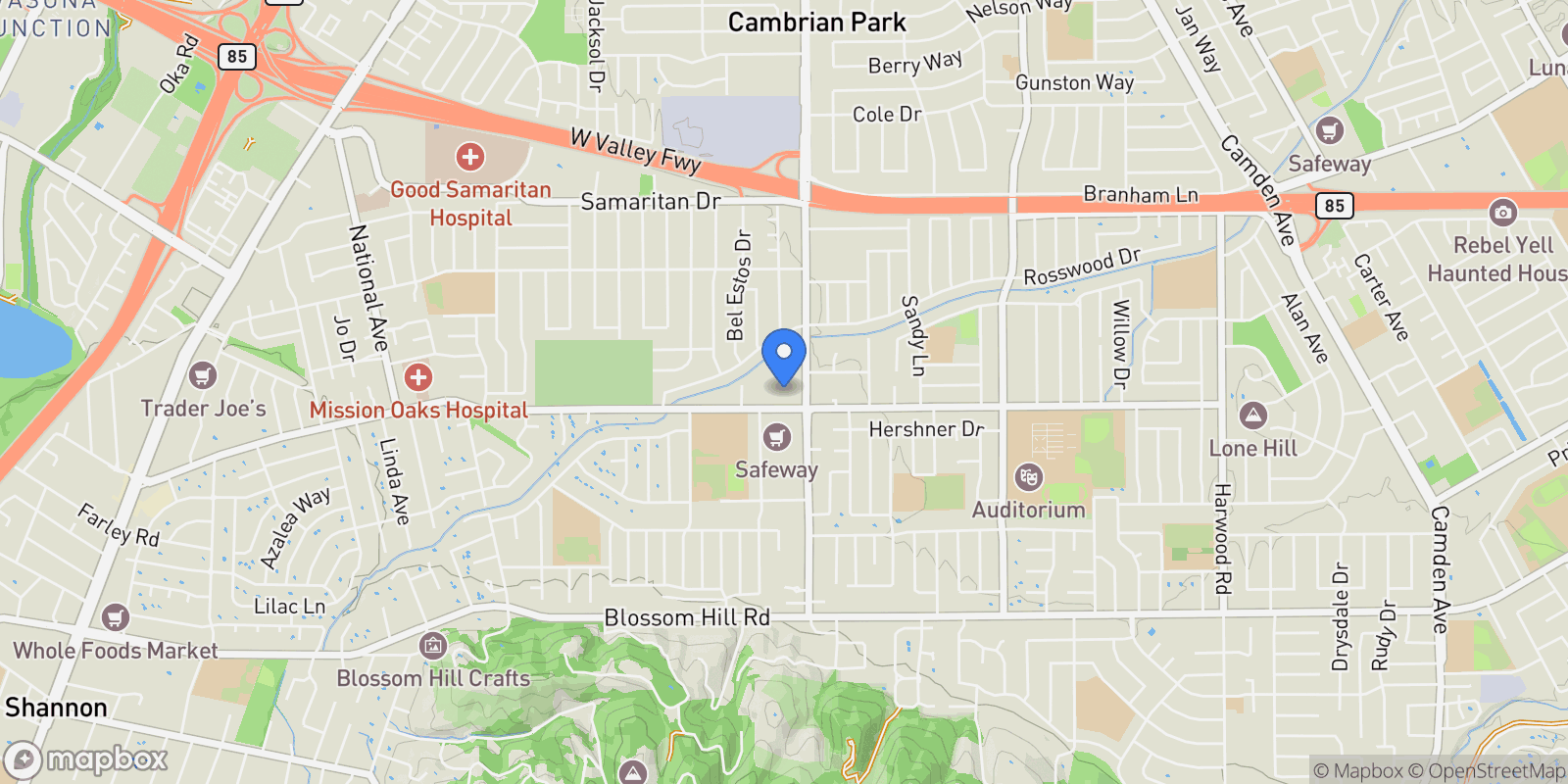 Map showing 5222 Adalina Court, San Jose, California, United States.