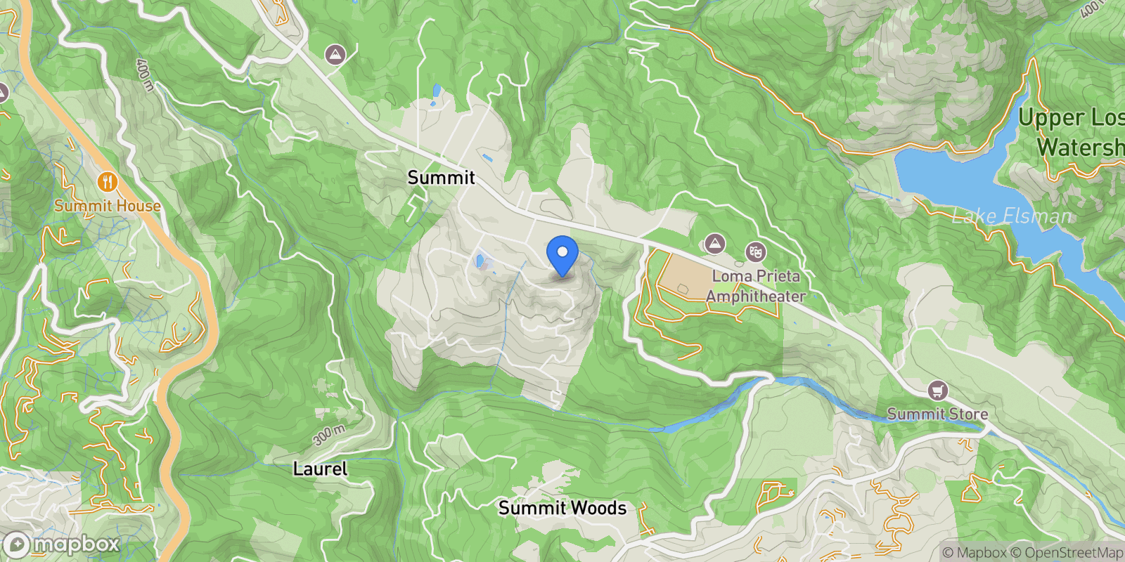 Map showing 23492 Sunset Drive, Los Gatos, California, United States.