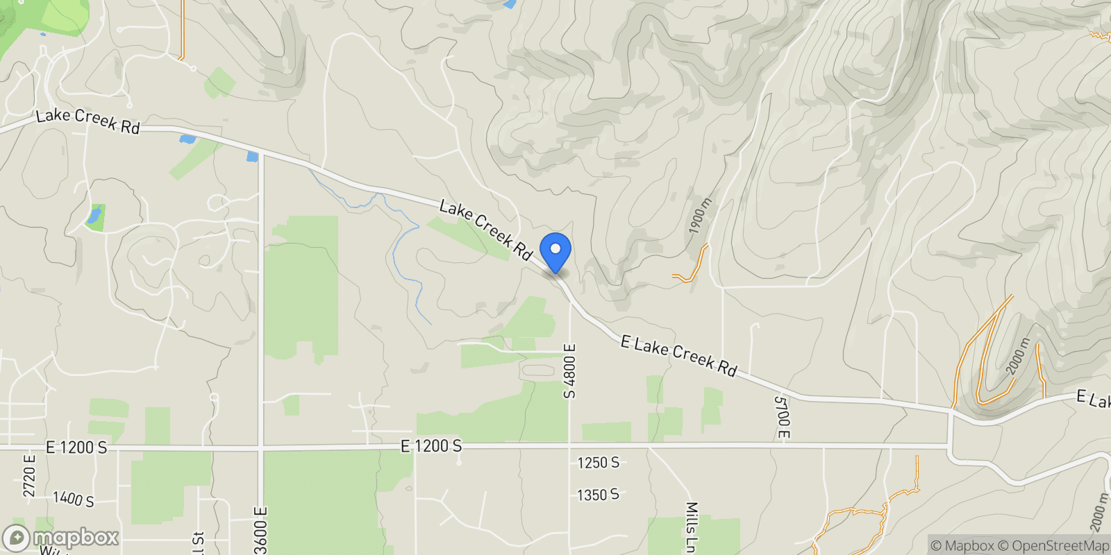 Map showing 4714 E Lake Creek Road, Heber City, Utah, United States.