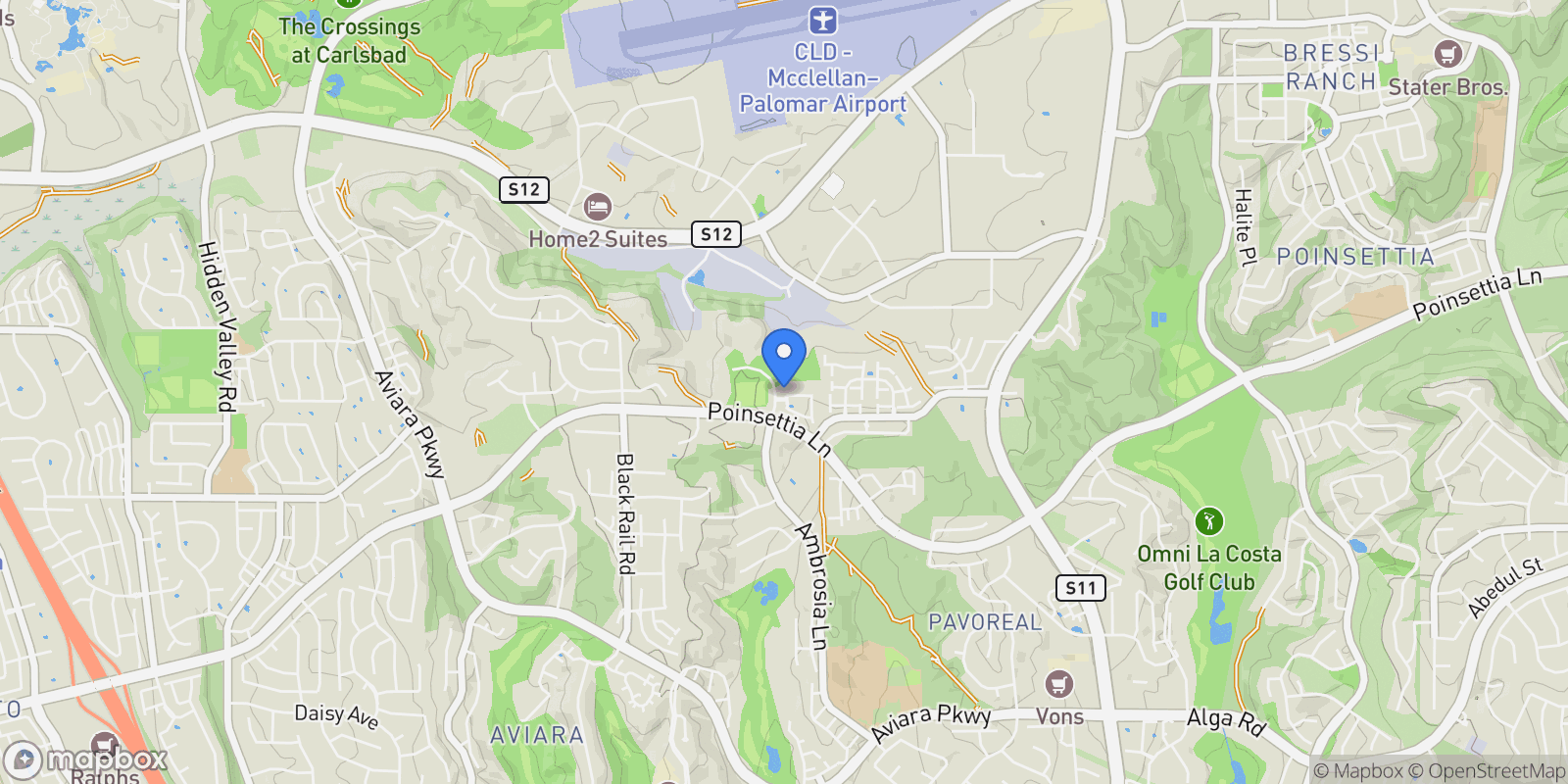 Map showing 6485 Alexandri Circle, Carlsbad, California, United States.