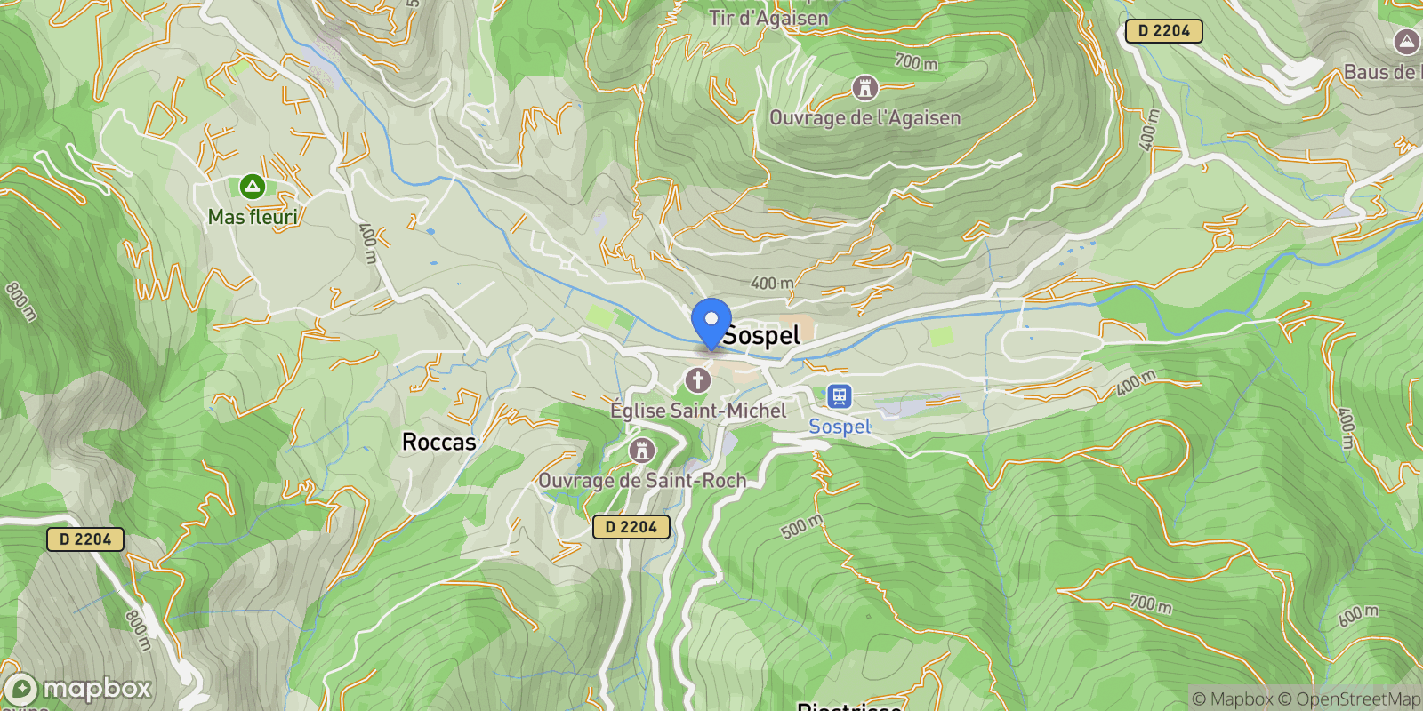 Map showing 2462, alpes maritimes, Sospel, Provence-Alpes-Côte d'Azur, France.