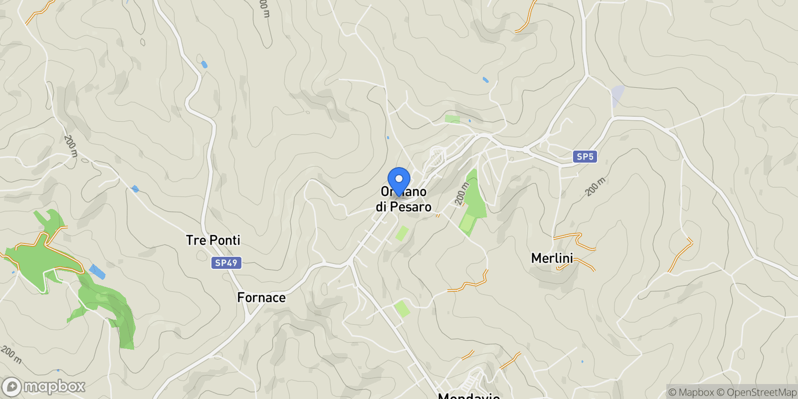 Map showing 61038 Orciano di Pesaro, Province of Pesaro and Urbino, Italy, Orciano di Pesaro, Marche, Italy.