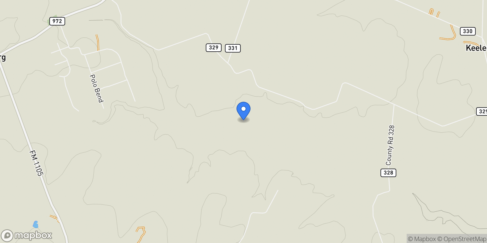 Map showing 1770 County Road 329, Granger, Texas, United States.