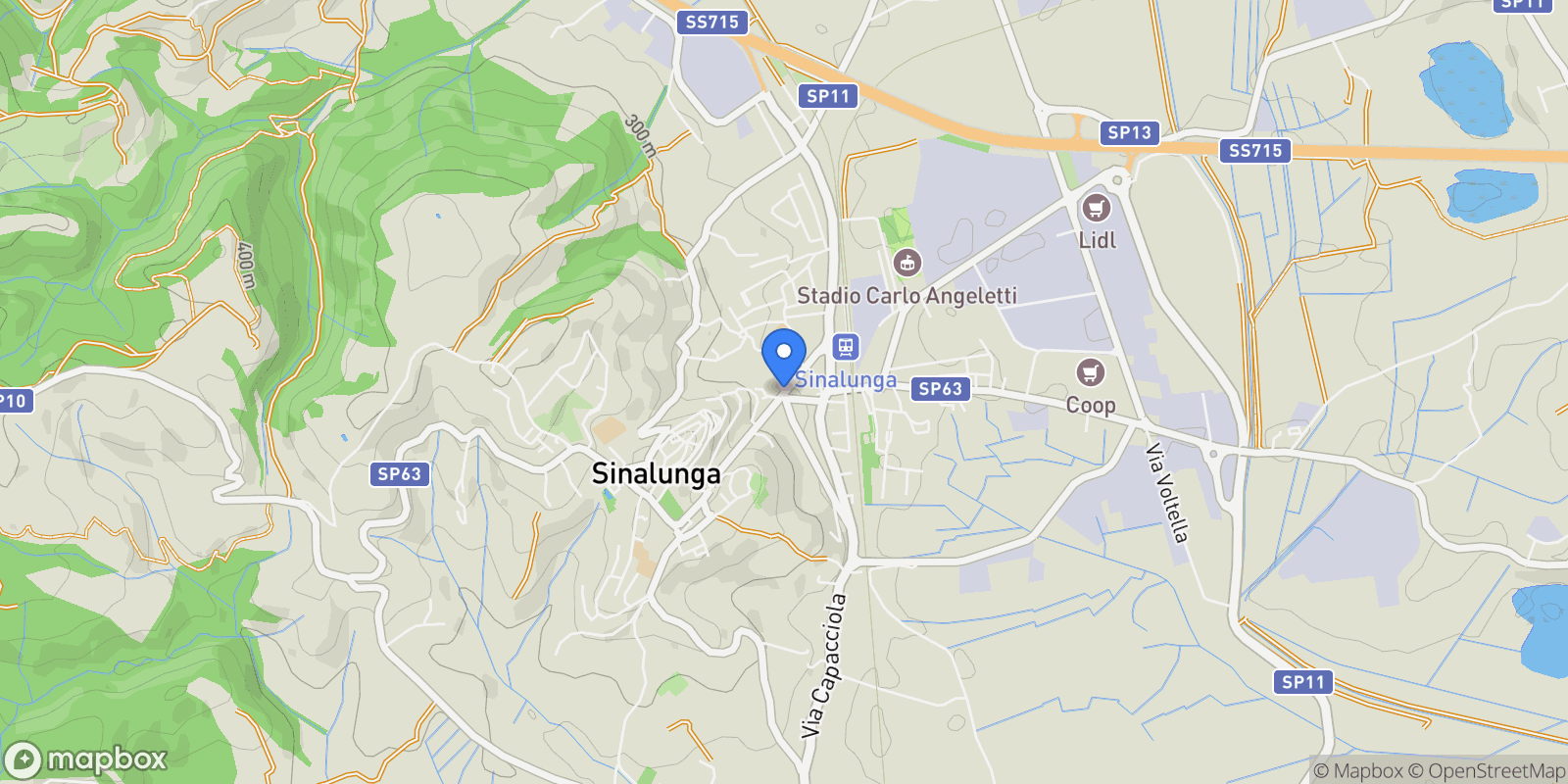 Map showing 53048 Sinalunga, Province of Siena, Italy, Sinalunga, Tuscany, Italy.