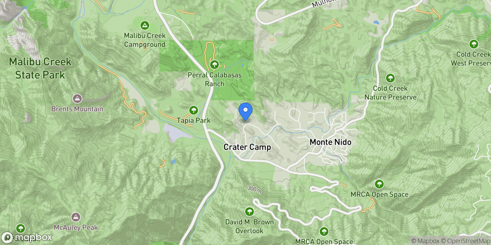 Map showing 715 Crater Camp Drive, Hidden Hills, California, United States.