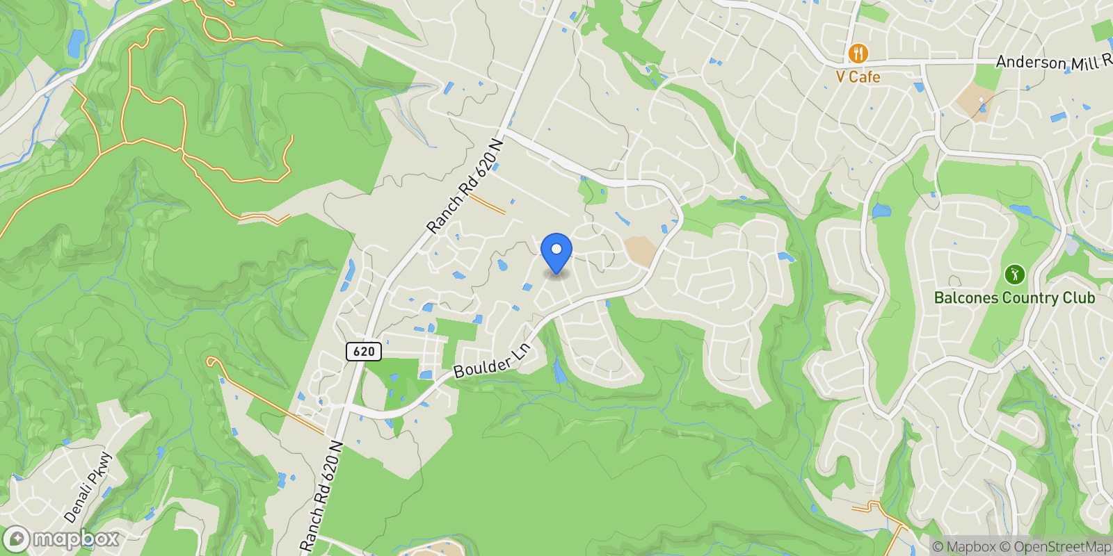 Map showing 9934 Barbrook DR, Austin, Texas, United States.