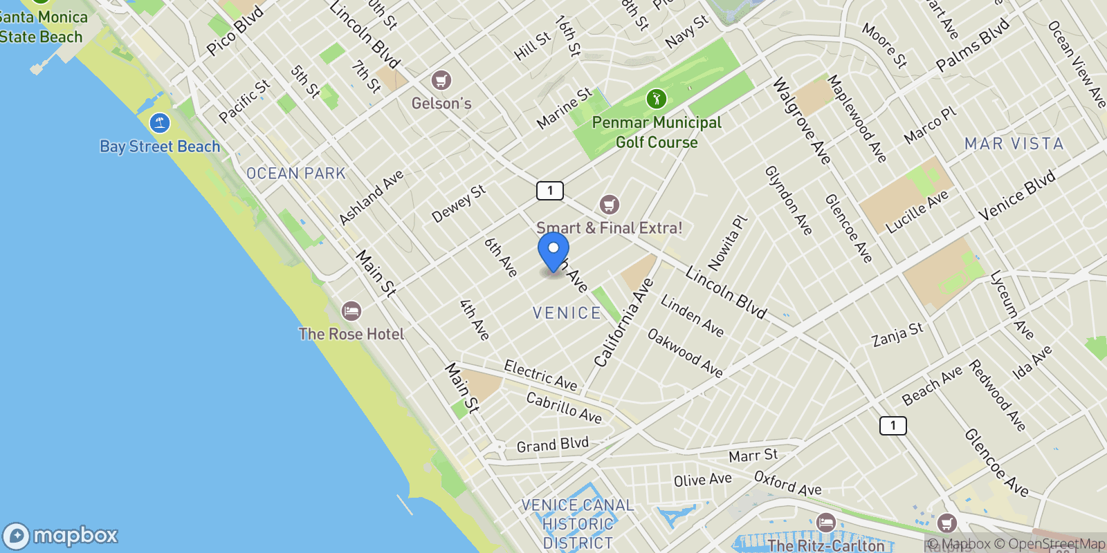Map showing 656 Indiana Avenue, Los Angeles, California, United States.