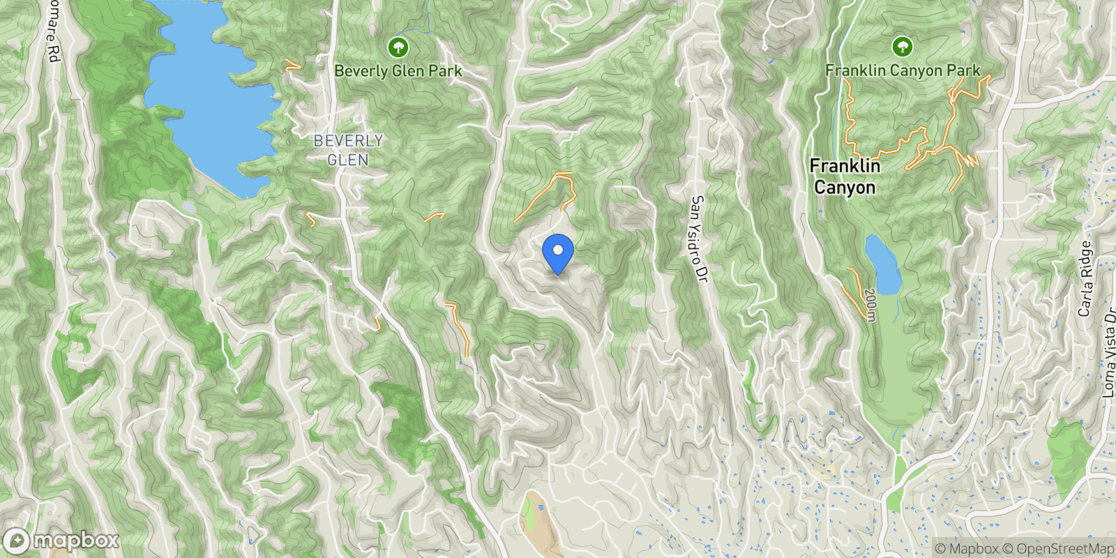 Map showing 9904 Kip Drive, Beverly Hills, California, United States.