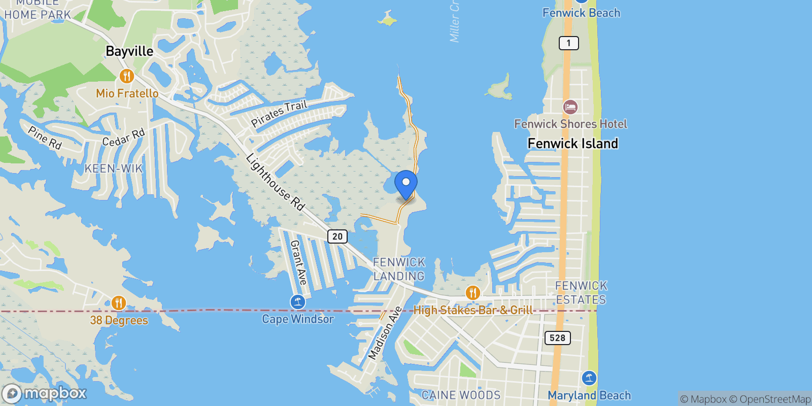 Map showing 30593 Lightkeepers Way, Selbyville, DE 19975, Selbyville, Delaware, United States.