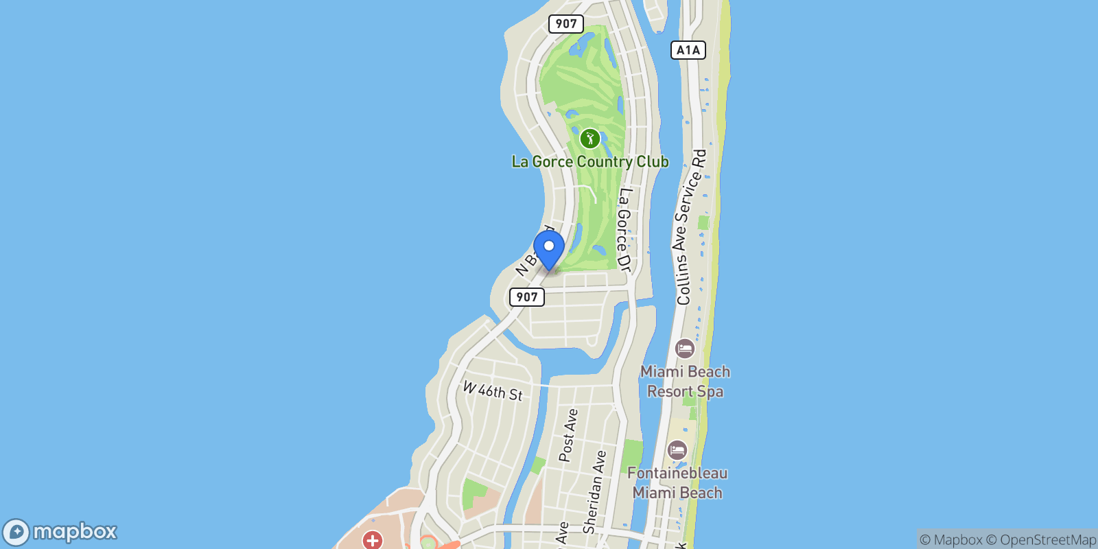 Map showing 5149 Alton Rd, Miami Beach, Florida, United States.