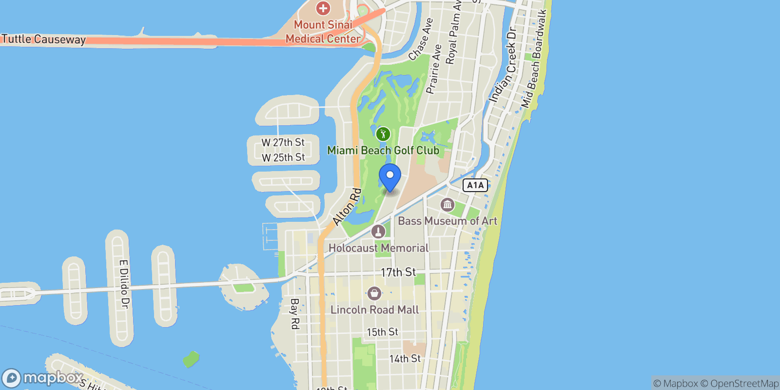 Map showing 2133 Meridian Ave, Miami Beach, Florida, United States.