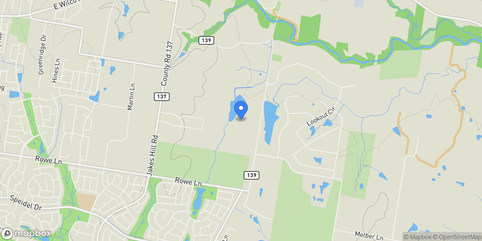 Map showing 1644 county road 139, Hutto, Texas, United States.